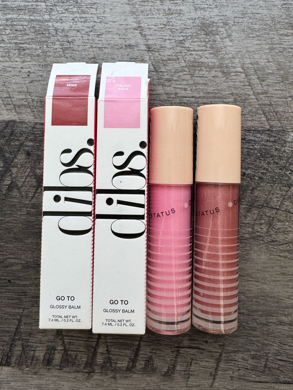 DIBS Go To Glossy Balms - Shades Mims & Italian Soda (New in Box)